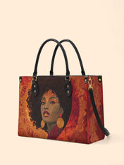 Noir Bloom Premium Leather Handbag QR0XD236