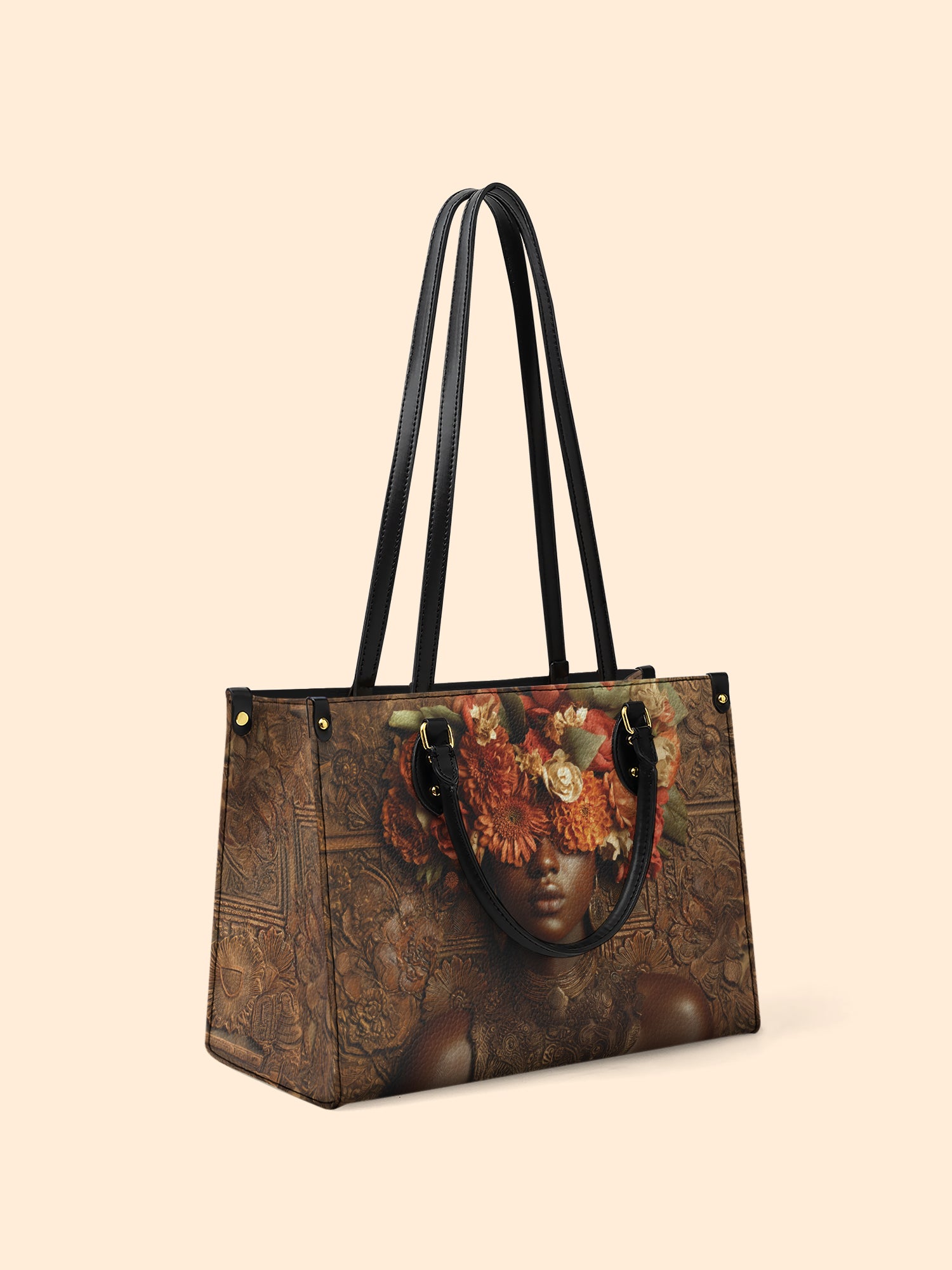 Floral Goddess Premium Leather Handbag QR0TV043