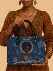 Goddess in Bloom Premium Leather Handbag