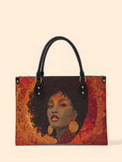 Noir Bloom Premium Leather Handbag QR0XD236