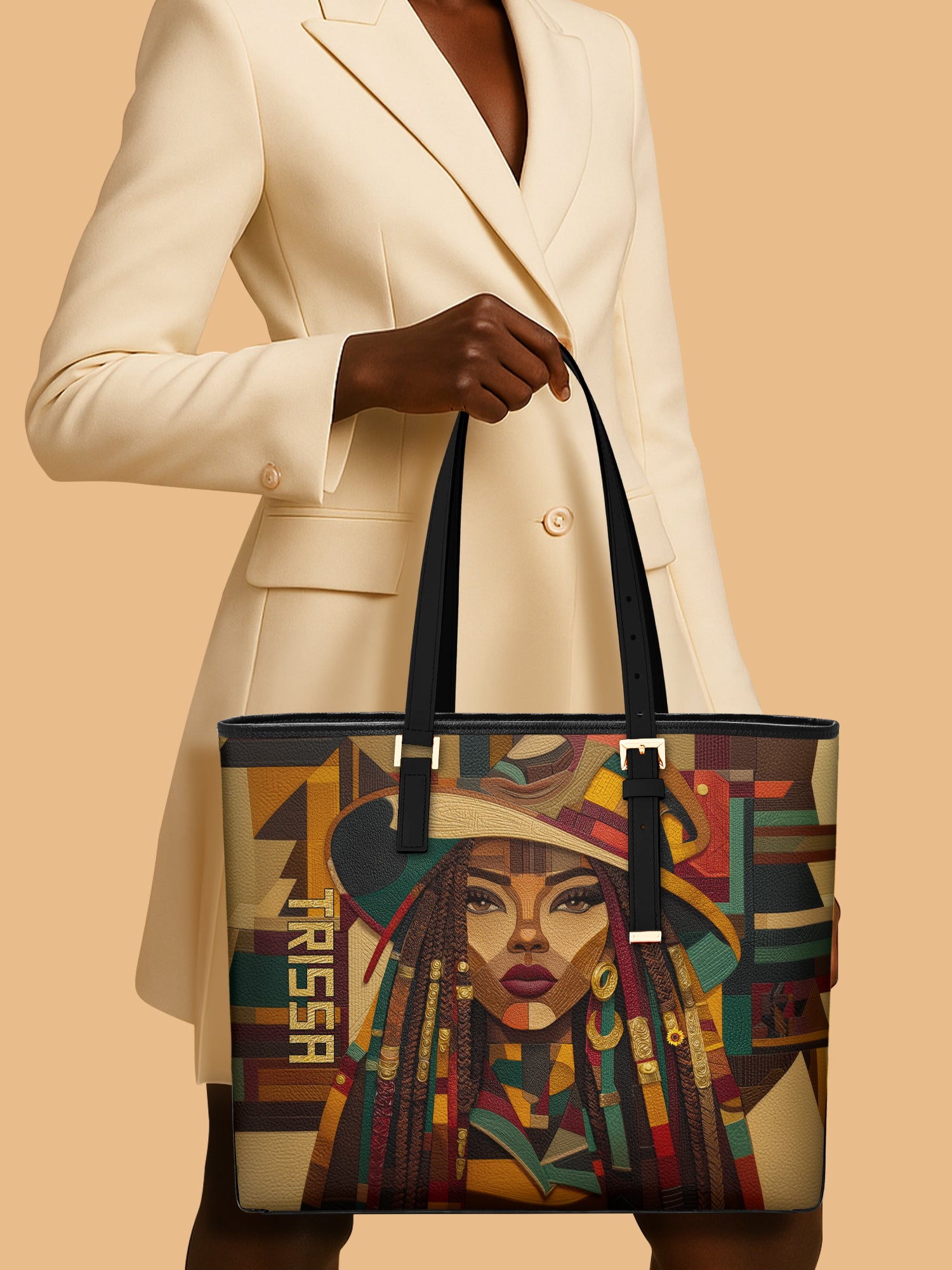 Colorful Majesty Sleek Leather Tote