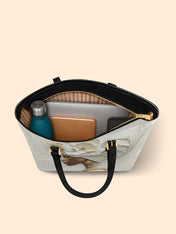 Pearl Serenity Sleek Leather Tote QR0TV116