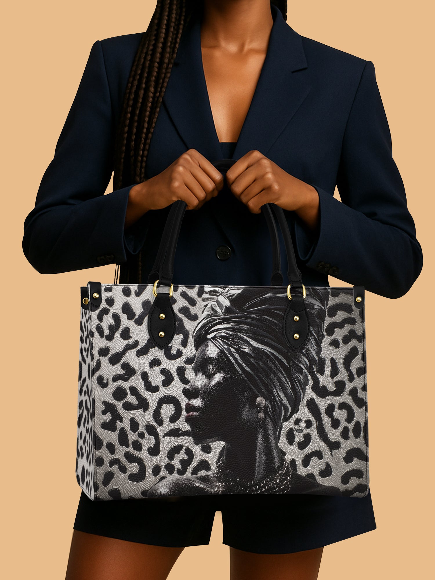 Ardora Leopard Premium Leather Handbag QR0XD464