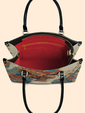 Golden Bloom Premium Leather Handbag QR0HH073