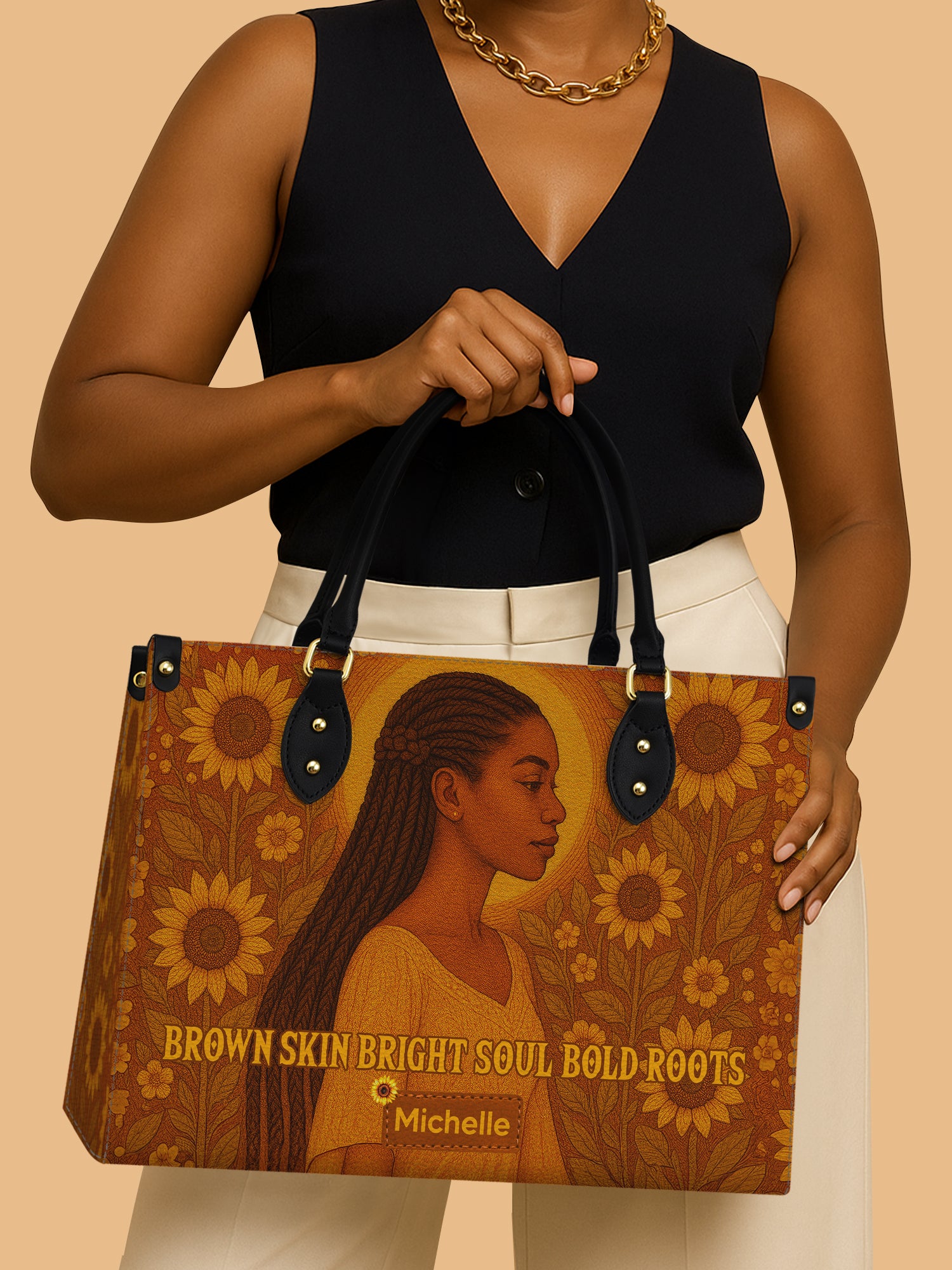 Shades of Radiance Premium Leather Handbag