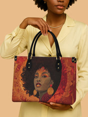 Noir Bloom Premium Leather Handbag QR0XD236