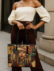 Colorful Majesty Sleek Leather Tote