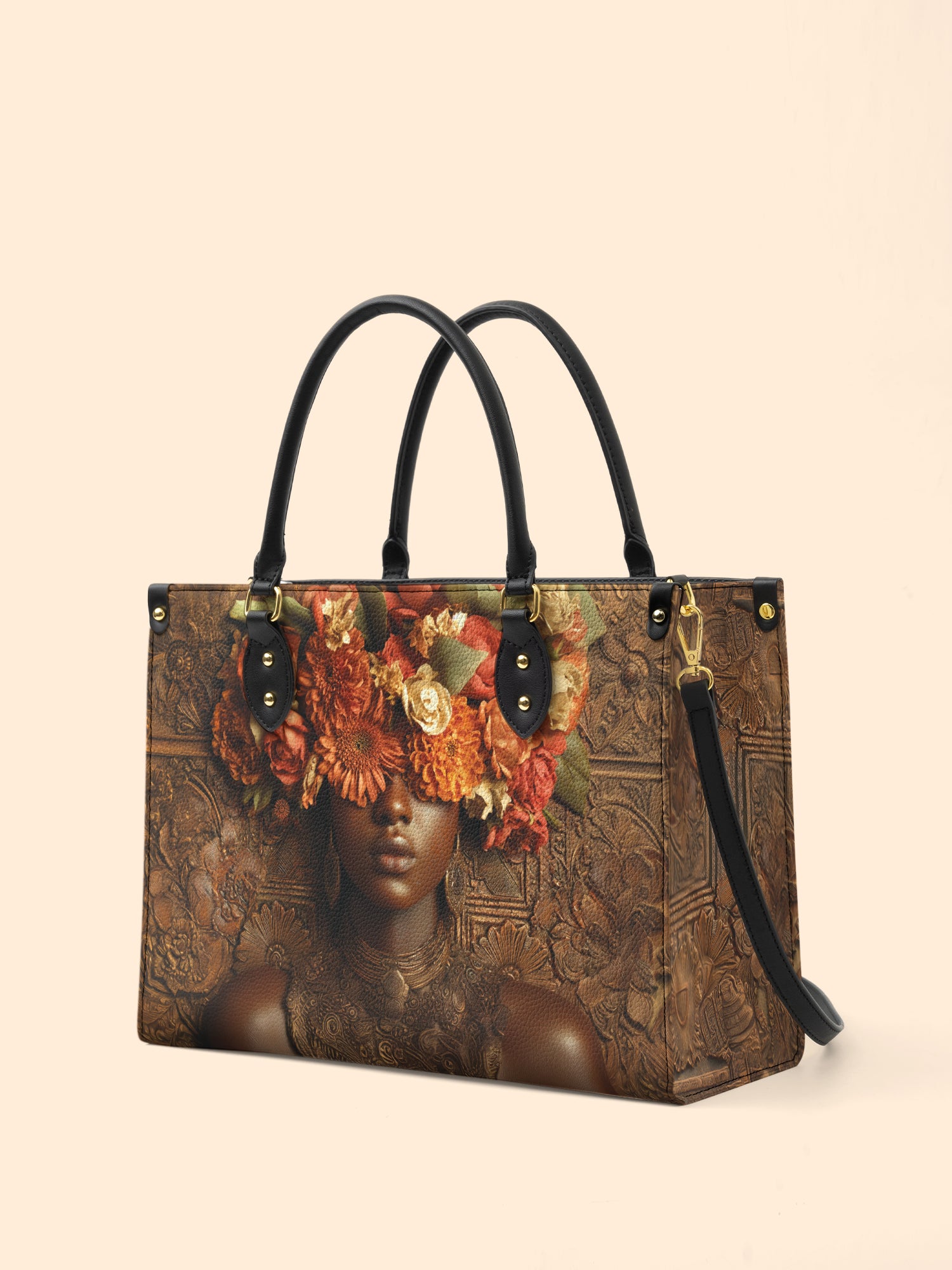 Floral Goddess Premium Leather Handbag QR0TV043