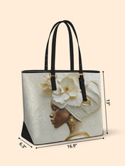 Pearl Serenity Sleek Leather Tote QR0TV116