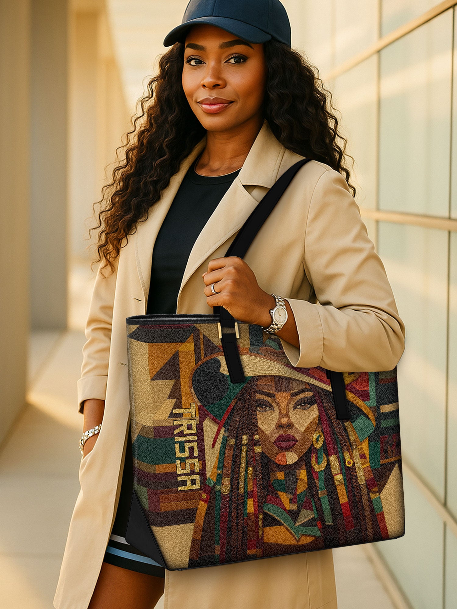 Colorful Majesty Sleek Leather Tote