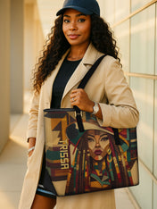 Colorful Majesty Sleek Leather Tote