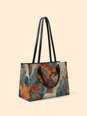 Golden Bloom Premium Leather Handbag QR0HH073