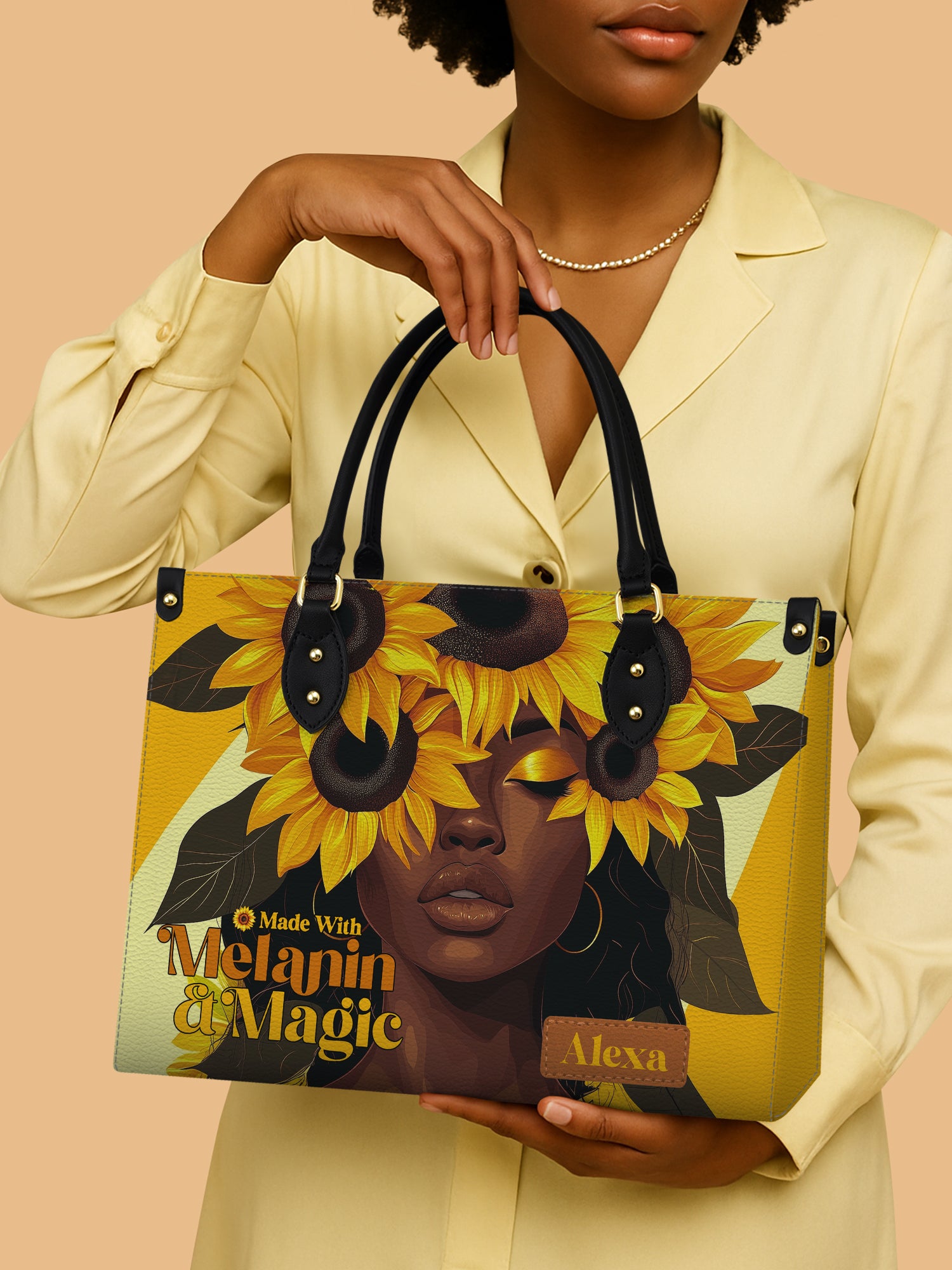 Melanin Glow Premium Leather Handbag