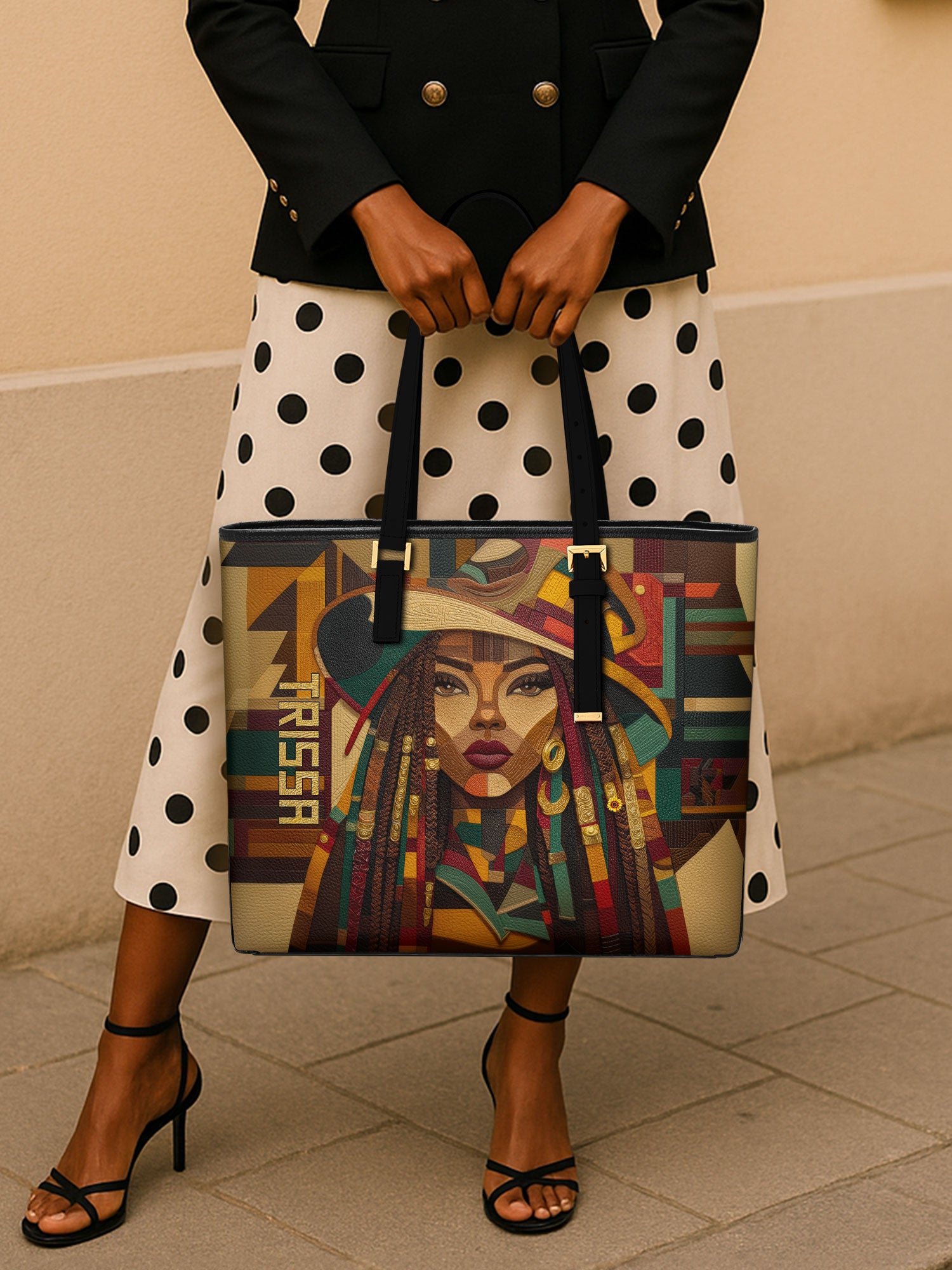 Colorful Majesty Sleek Leather Tote