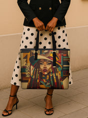 Colorful Majesty Sleek Leather Tote
