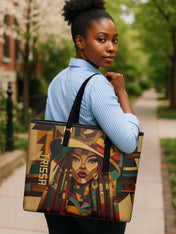 Colorful Majesty Sleek Leather Tote