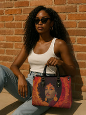 Noir Bloom Premium Leather Handbag QR0XD236