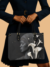 Lunar Silhouette Premium Leather Handbag QR0TD207