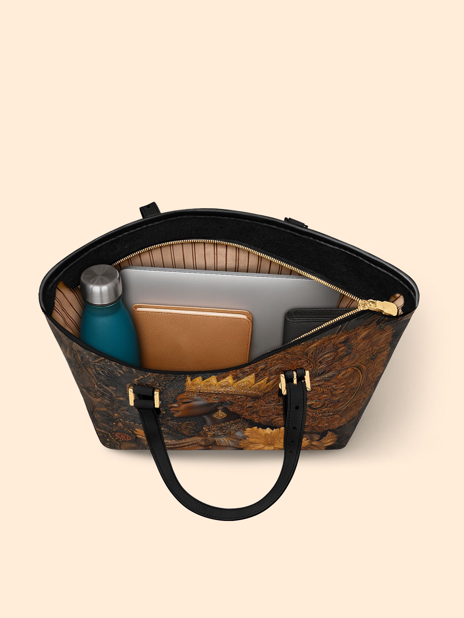 Queen Rising Sleek Leather Tote QR0XD122