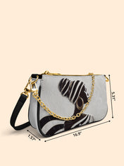 Ivory Stripes Classic Zip Pochette QR0XD437