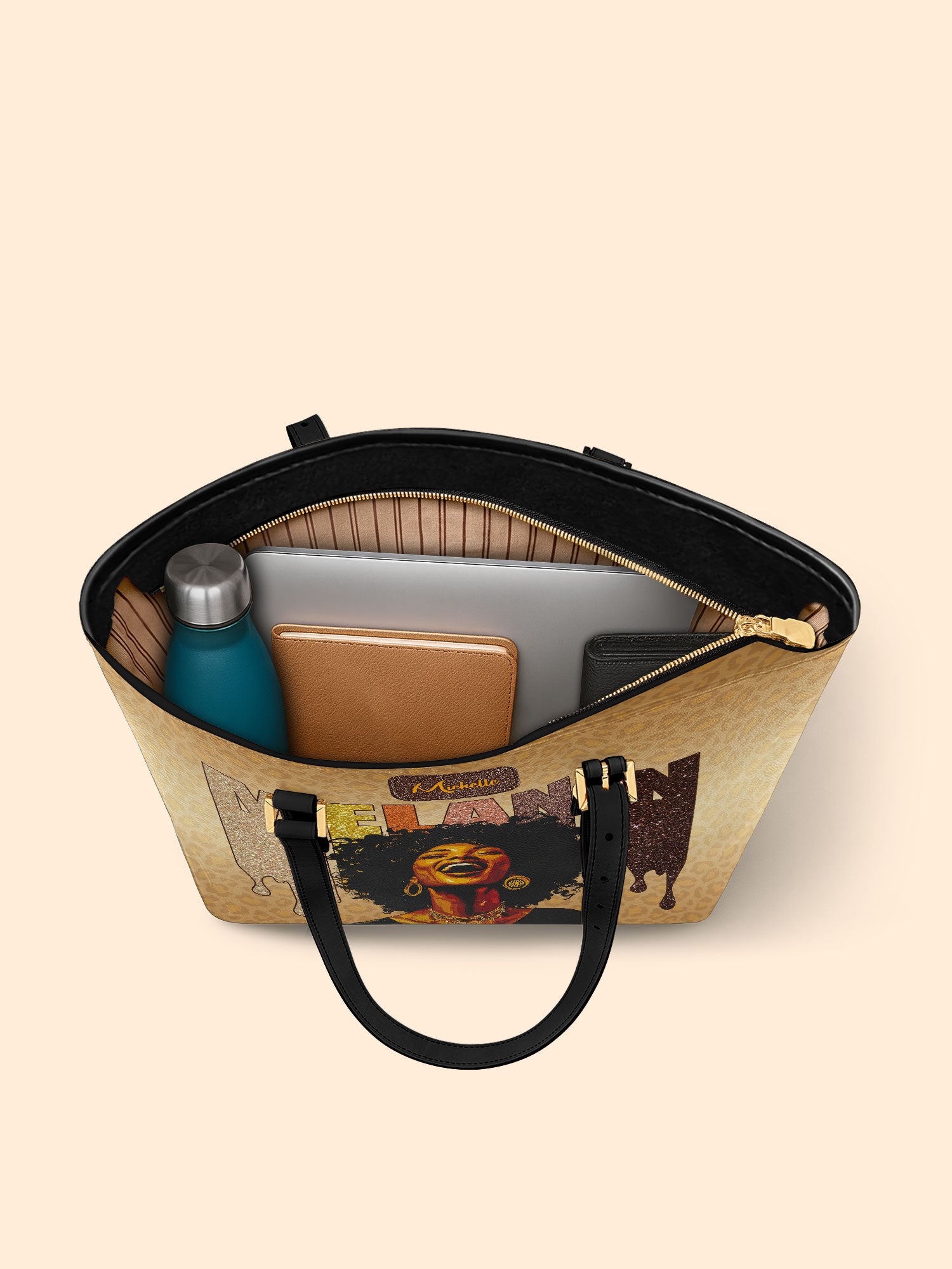 Melanin Sleek Leather Tote