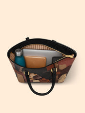 Essence of Melanin Sleek Leather Tote QR0TD023