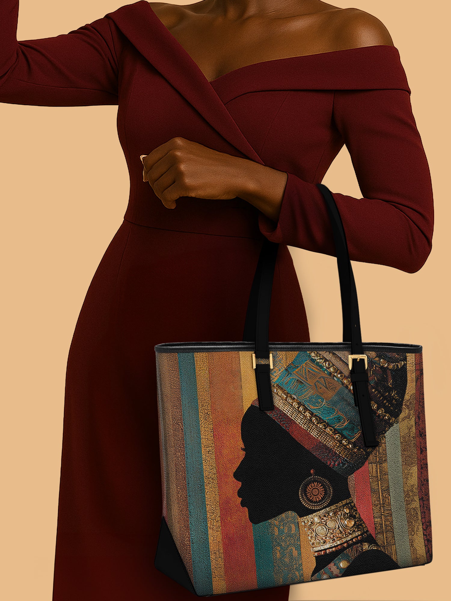 Brown Radiance Sleek Leather Tote QR0TV123