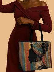 Brown Radiance Sleek Leather Tote QR0TV123