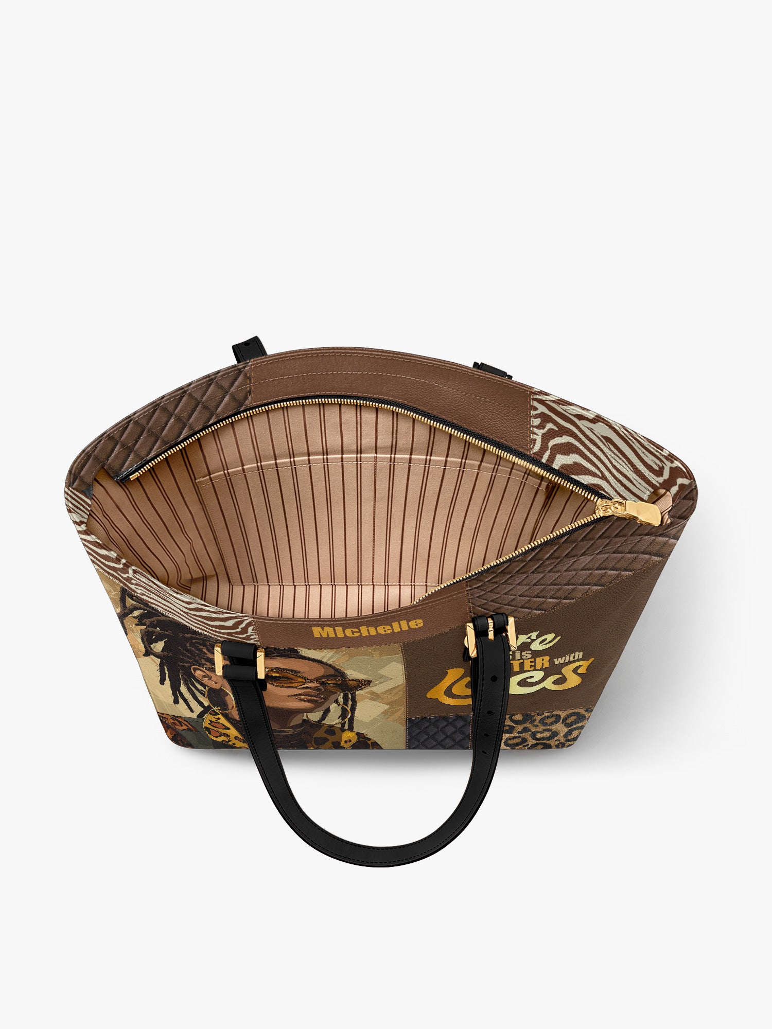 Better with Locs Sleek Leather Tote