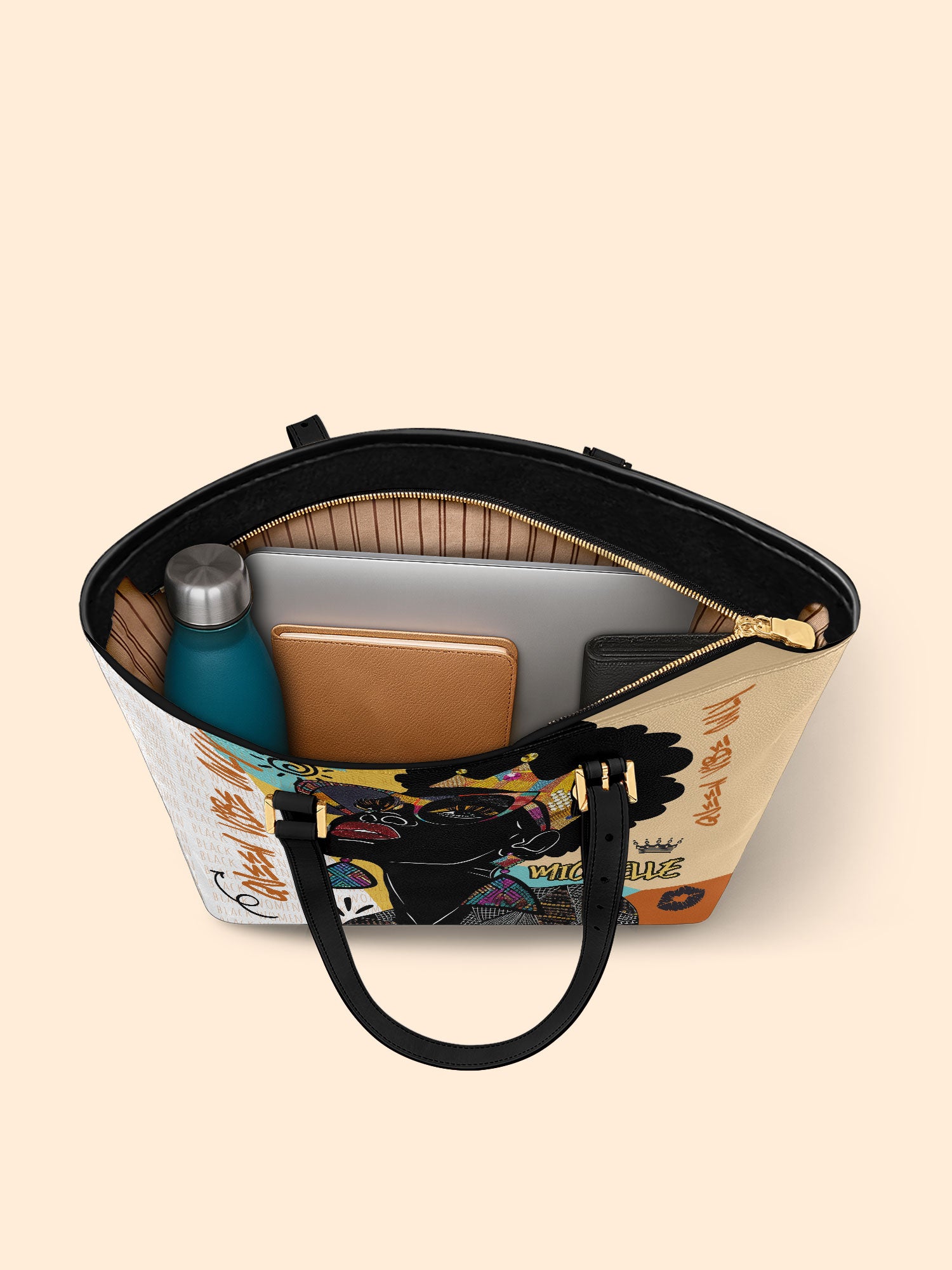 Queen Vibe Only Sleek Leather Tote