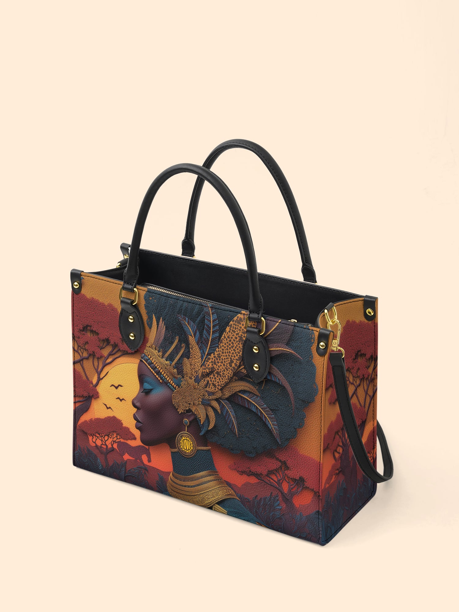 African Aspirations Premium Leather Handbag QR0HH057