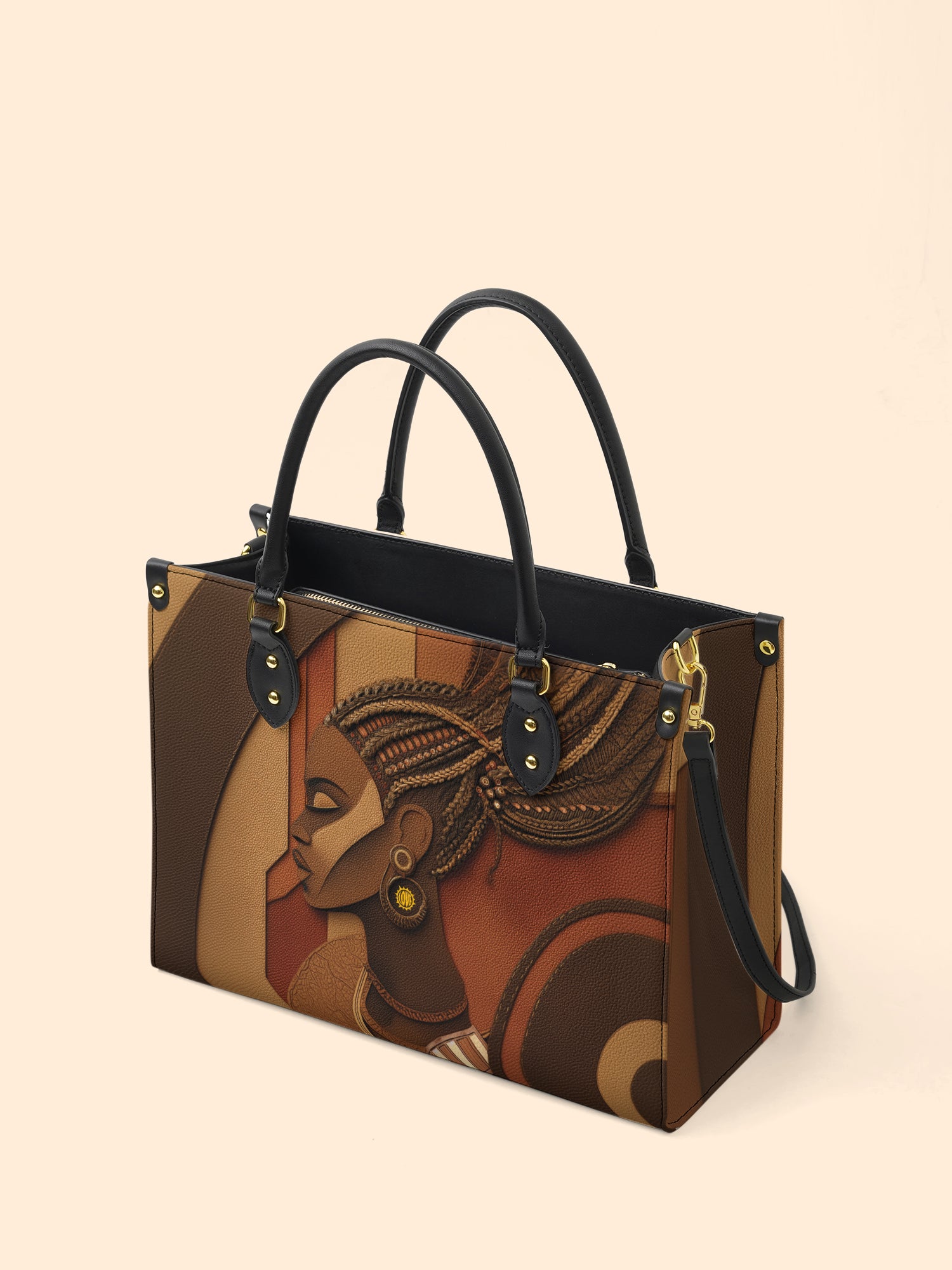 Crowned Braids Premium Leather Handbag QR0TD123