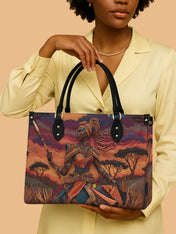 African Warrior Premium Leather Handbag QR0HH059