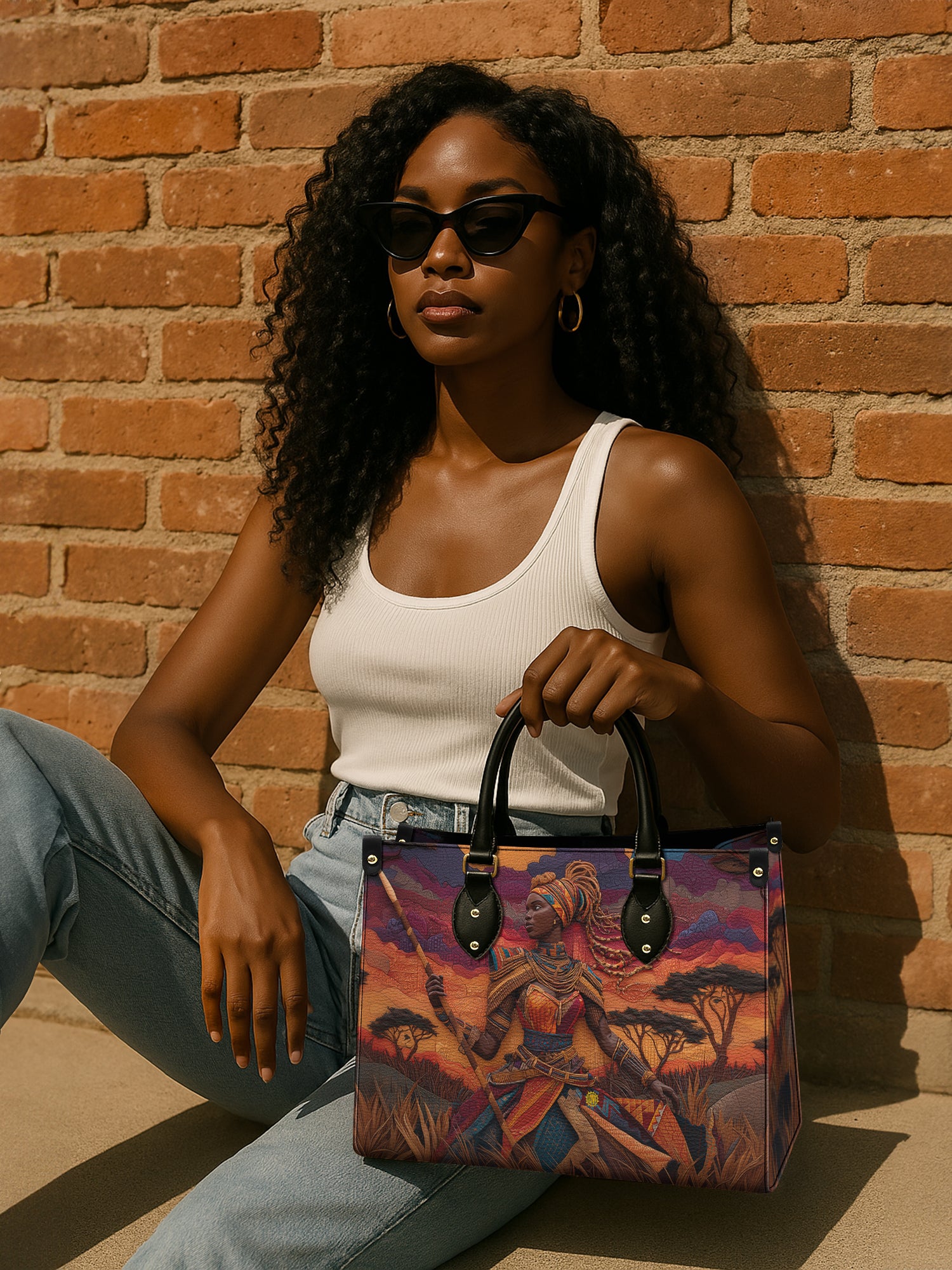 African Warrior Premium Leather Handbag QR0HH059