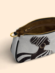 Ivory Stripes Classic Zip Pochette QR0XD437