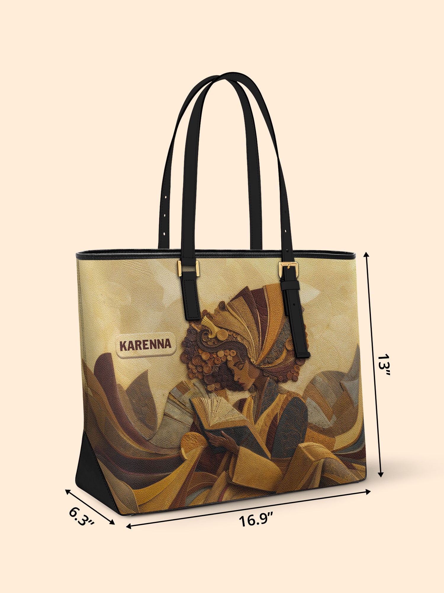 Literary Queen Sleek Leather Tote