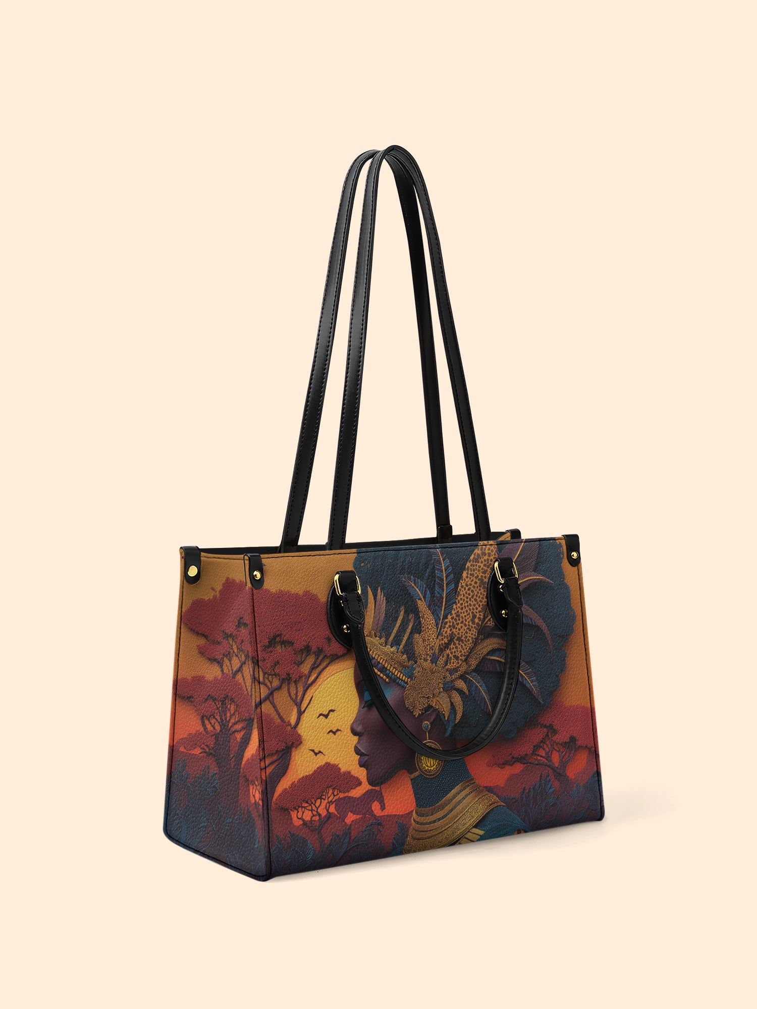 African Aspirations Premium Leather Handbag QR0HH057