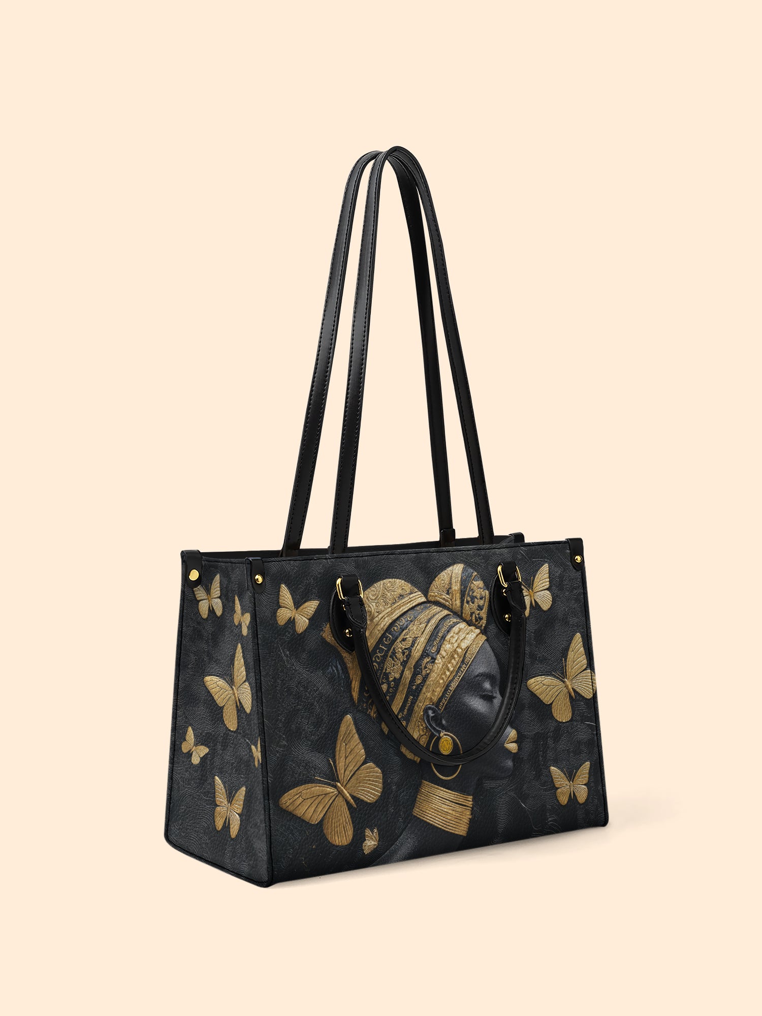 Wing Code Premium Leather Handbag QR0XD263