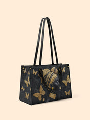 Wing Code Premium Leather Handbag QR0XD263