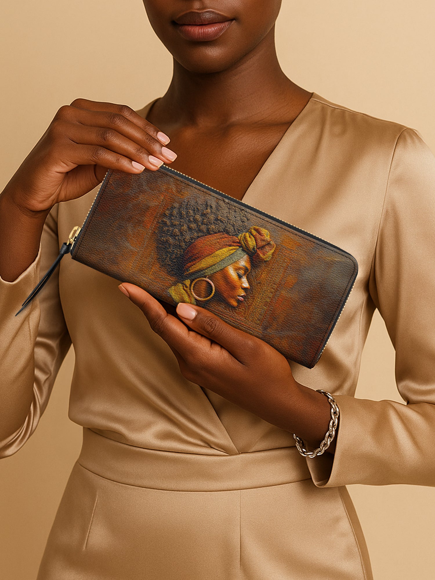 Afro-Elegance Slimline Zippy Wallet QR0HH031