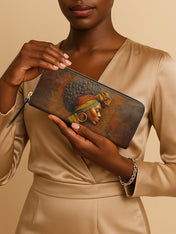 Afro-Elegance Slimline Zippy Wallet QR0HH031