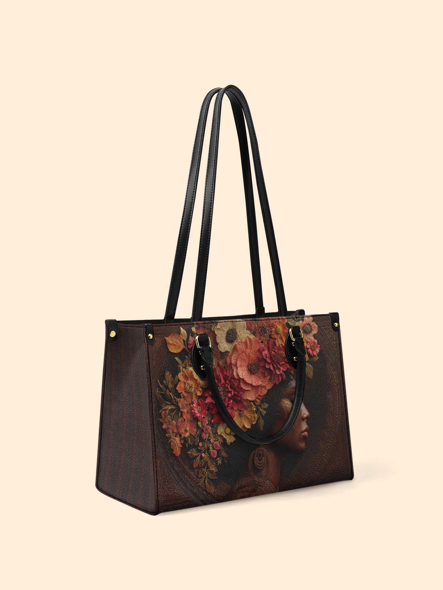 Whispering Blooms Premium Leather Handbag QR0HH048