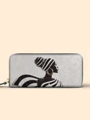 Ivory Stripes Slimline Zippy Wallet QR0XD443
