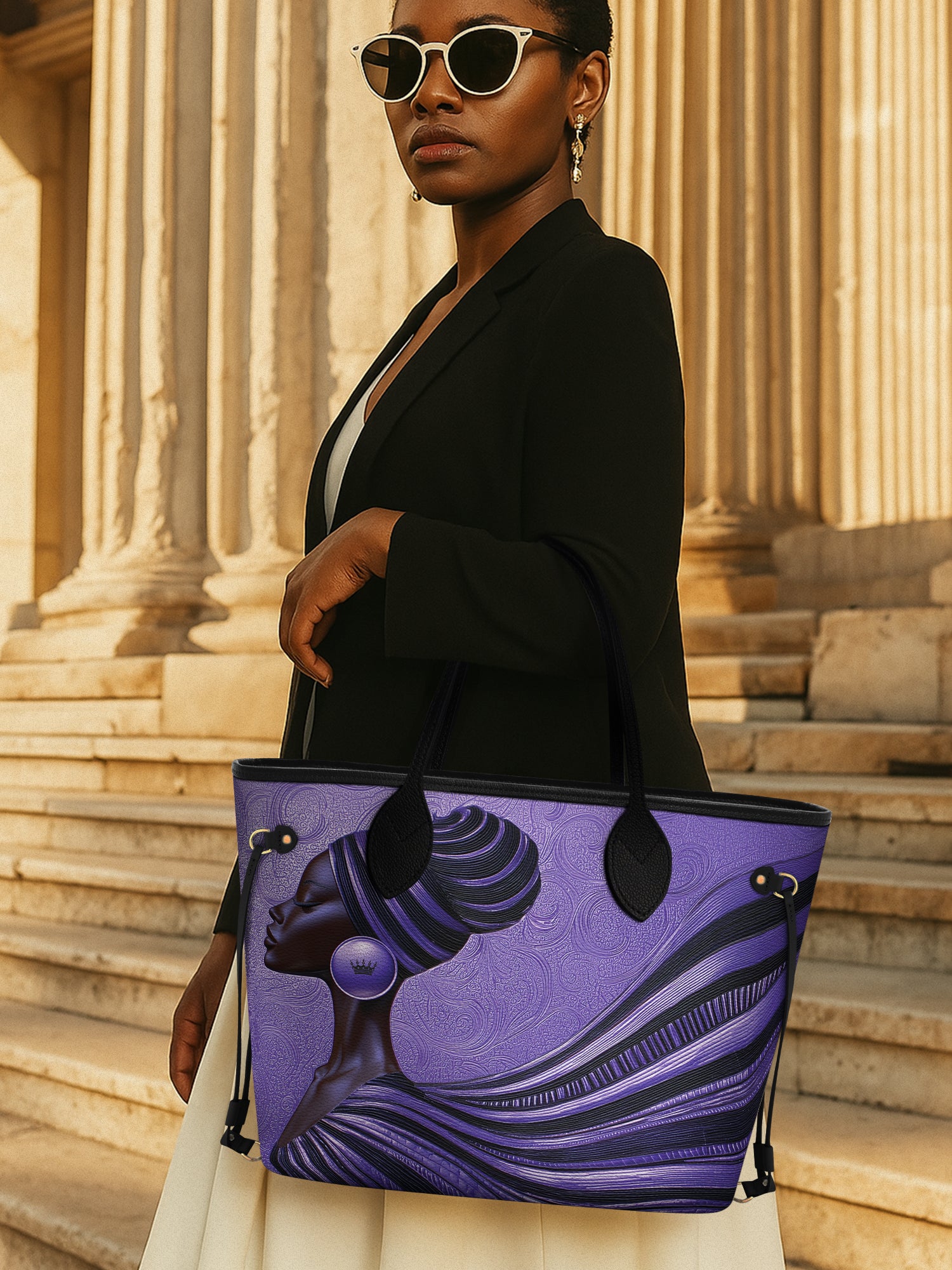 Violet Flow Classic Shopper Tote QR0XD430