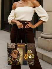 Better with Locs Sleek Leather Tote