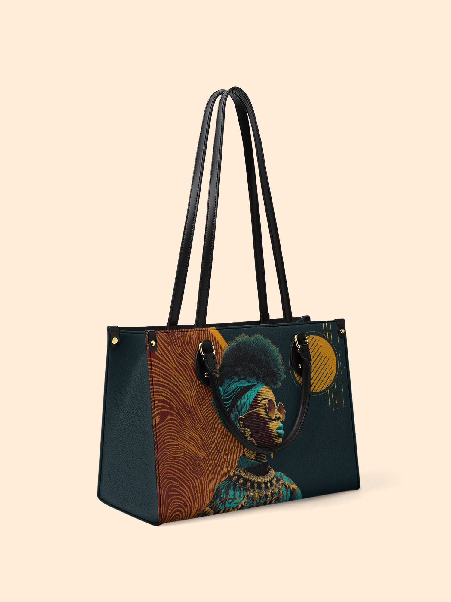 Unapologetically Black Premium Leather Handbag QR0XD125