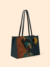 Unapologetically Black Premium Leather Handbag QR0XD125