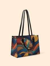 Woman in Headwrap Premium Leather Handbag QR0HH021