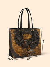 Melanin Spell Sleek Leather Tote QR0XD121