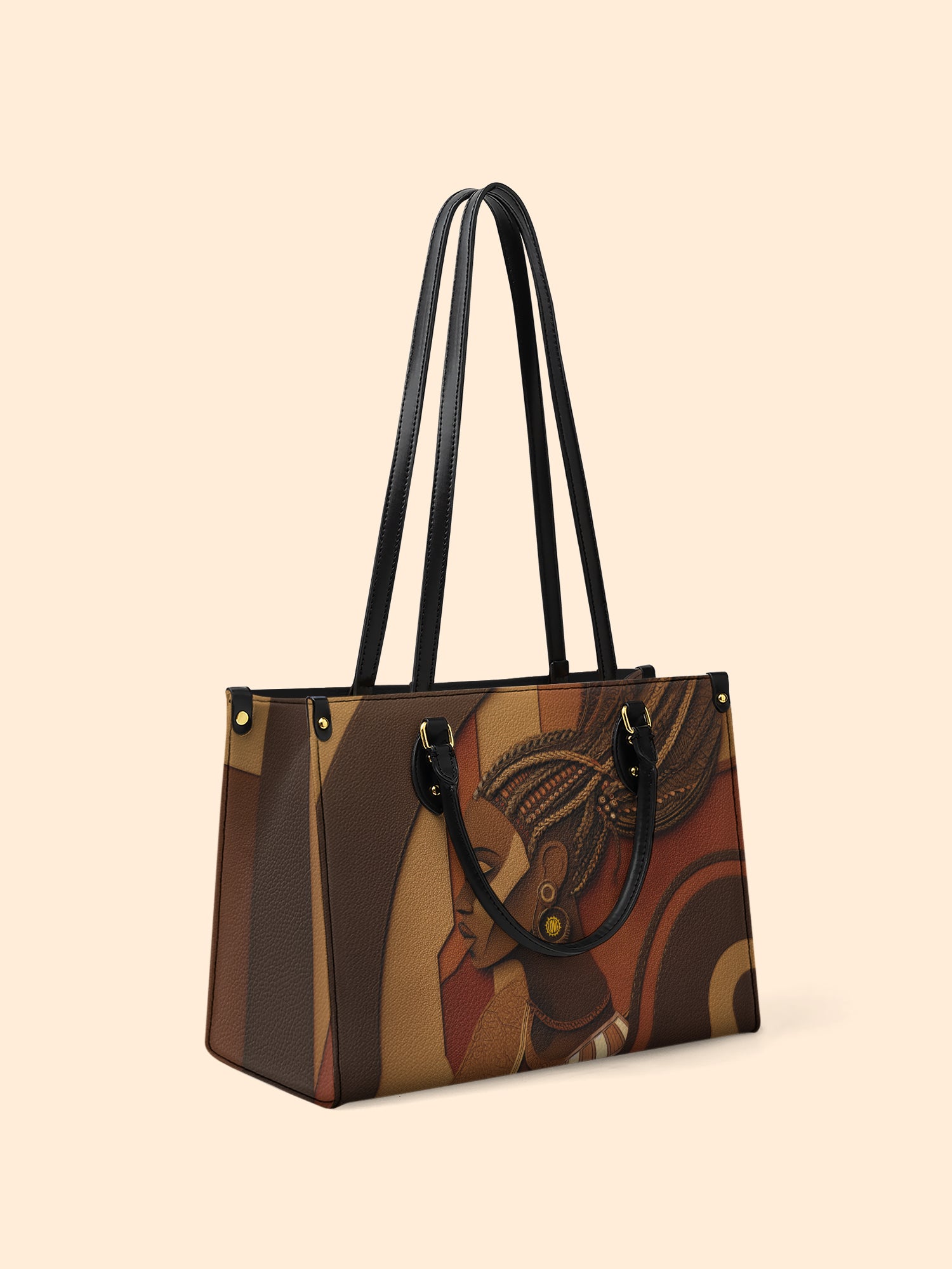 Crowned Braids Premium Leather Handbag QR0TD123